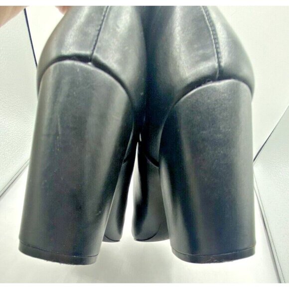 Madden Girl Chunky Black Faux Leather Ankle Booties Heeled Boots Sz 6.5 M Boho - Picture 11 of 11